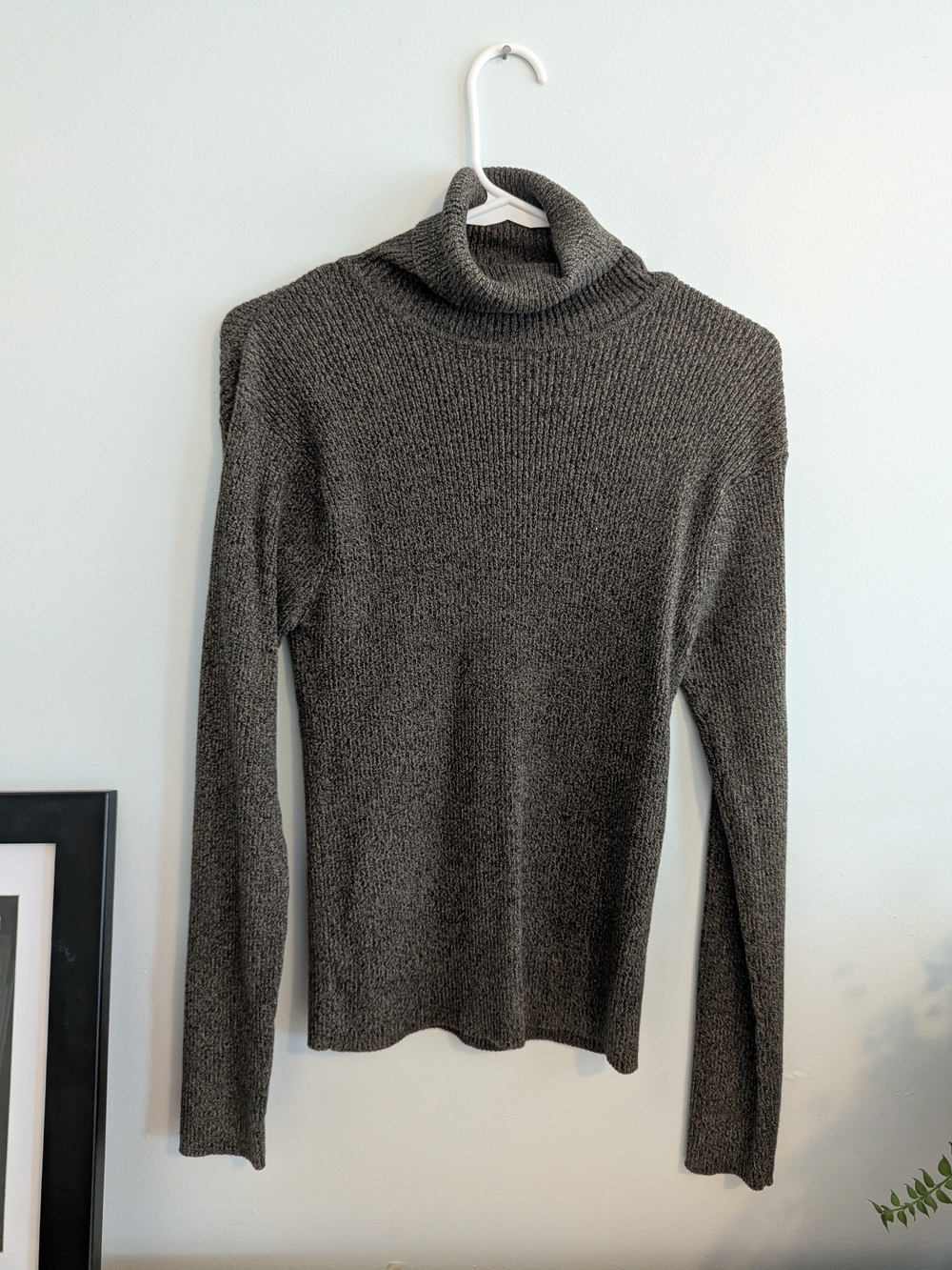 Women’s Brown Turtleneck Sweater - Classic Rib Knit